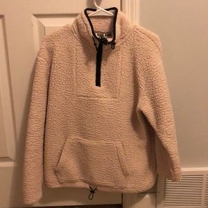 PINK tan fluffy jacket